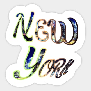 New York Print Sticker